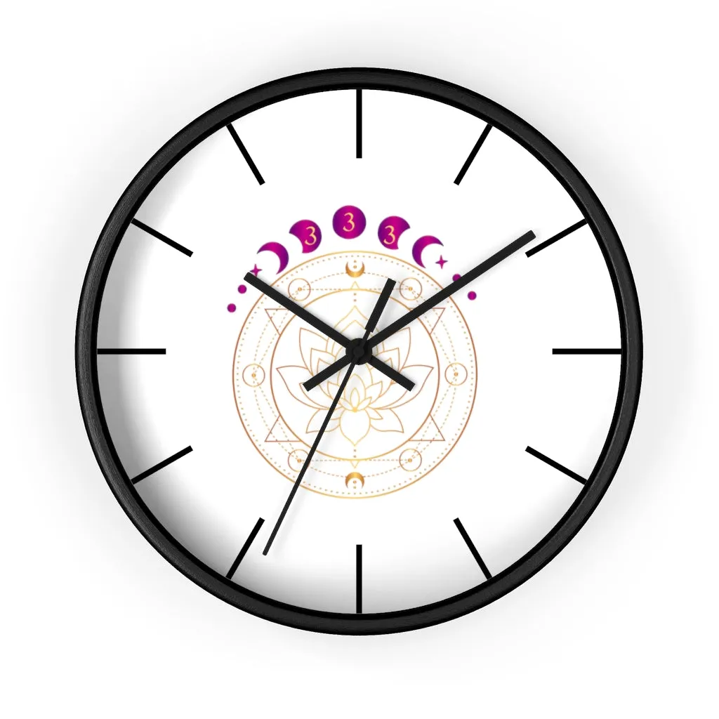 Yoga Spiritual Meditation Wall clock - Support 333Angel Number