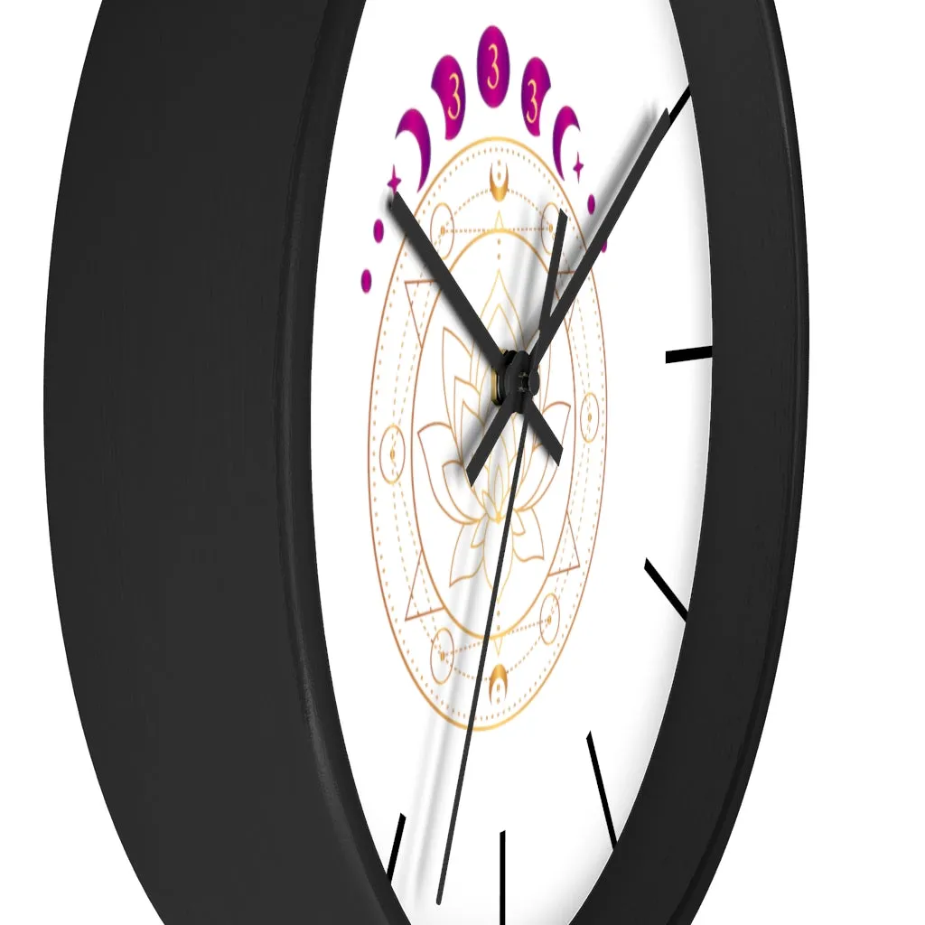 Yoga Spiritual Meditation Wall clock - Support 333Angel Number