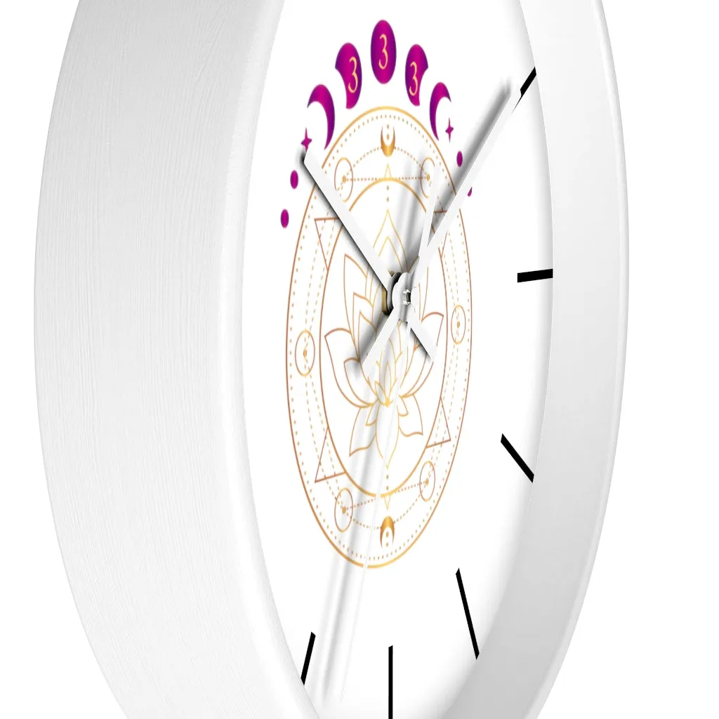 Yoga Spiritual Meditation Wall clock - Support 333Angel Number