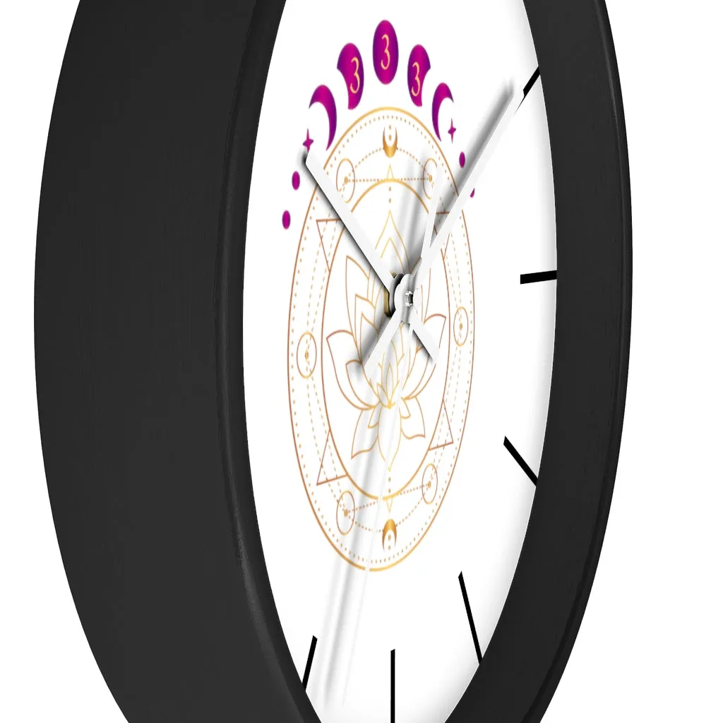 Yoga Spiritual Meditation Wall clock - Support 333Angel Number