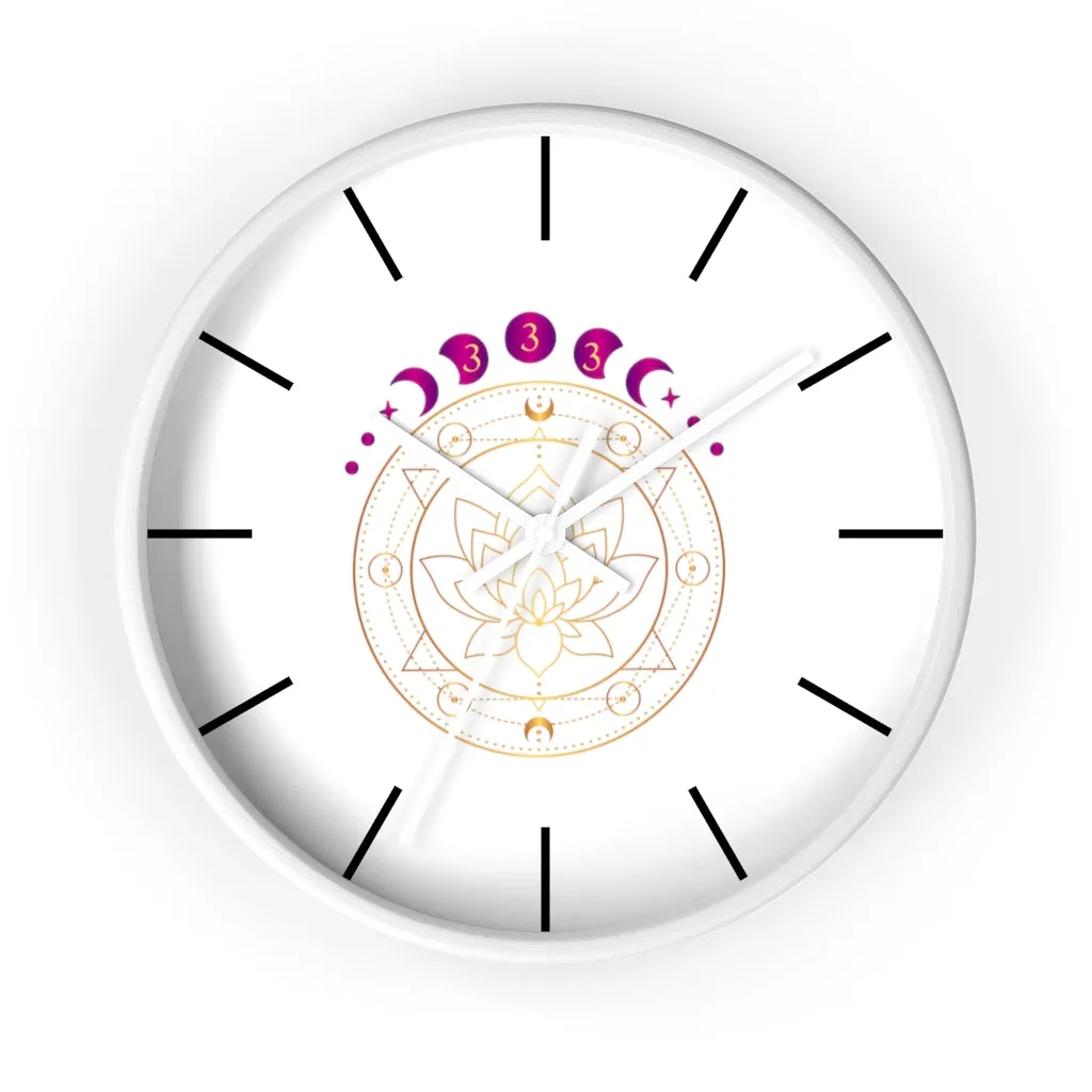 Yoga Spiritual Meditation Wall clock - Support 333Angel Number