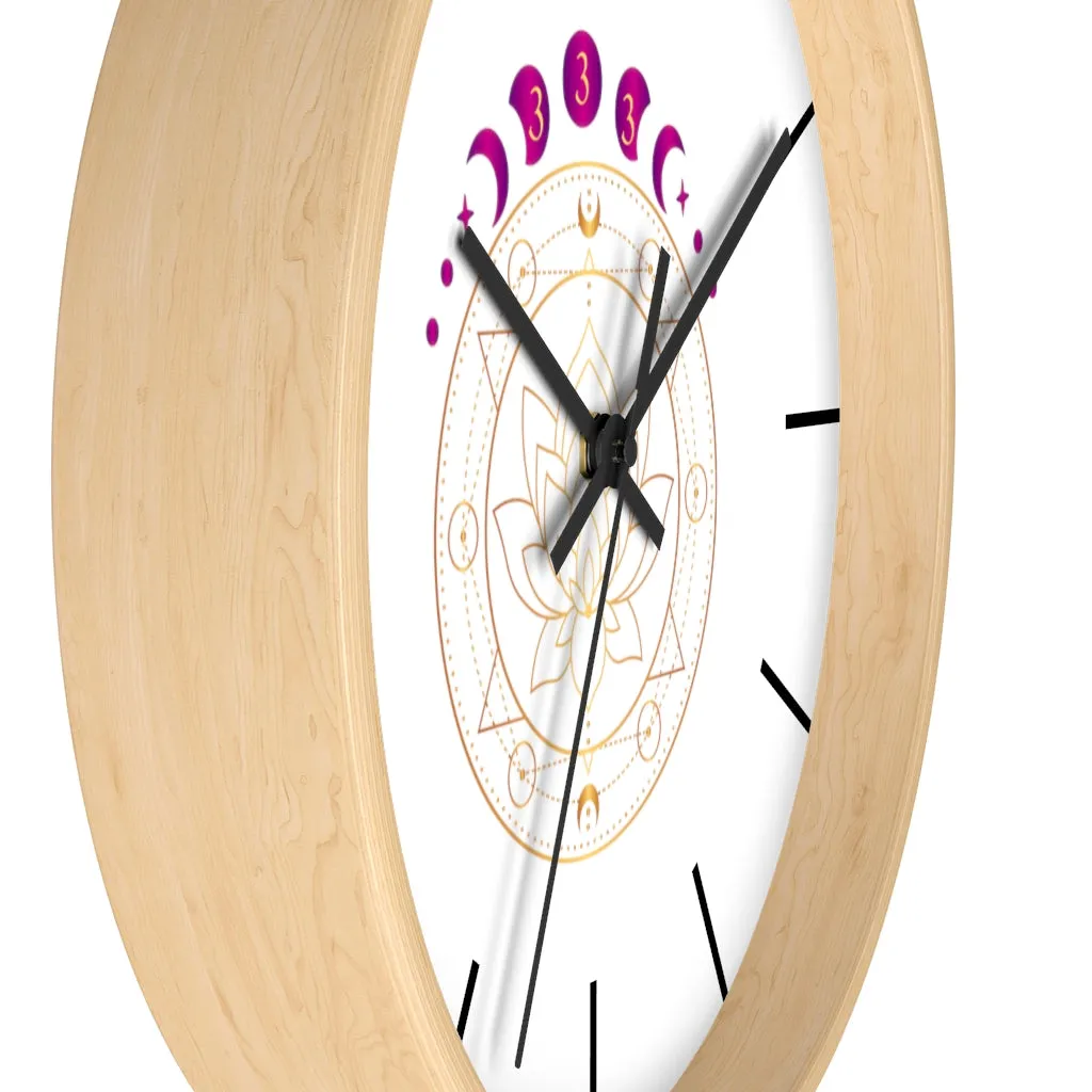 Yoga Spiritual Meditation Wall clock - Support 333Angel Number